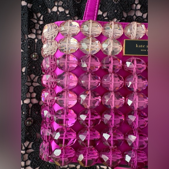 Kate Spade Sam Icon Candy Beaded Satin Small Tote Bag - Picture 2 of 16